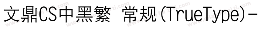 文鼎CS中黑繁 常规(TrueType)字体转换